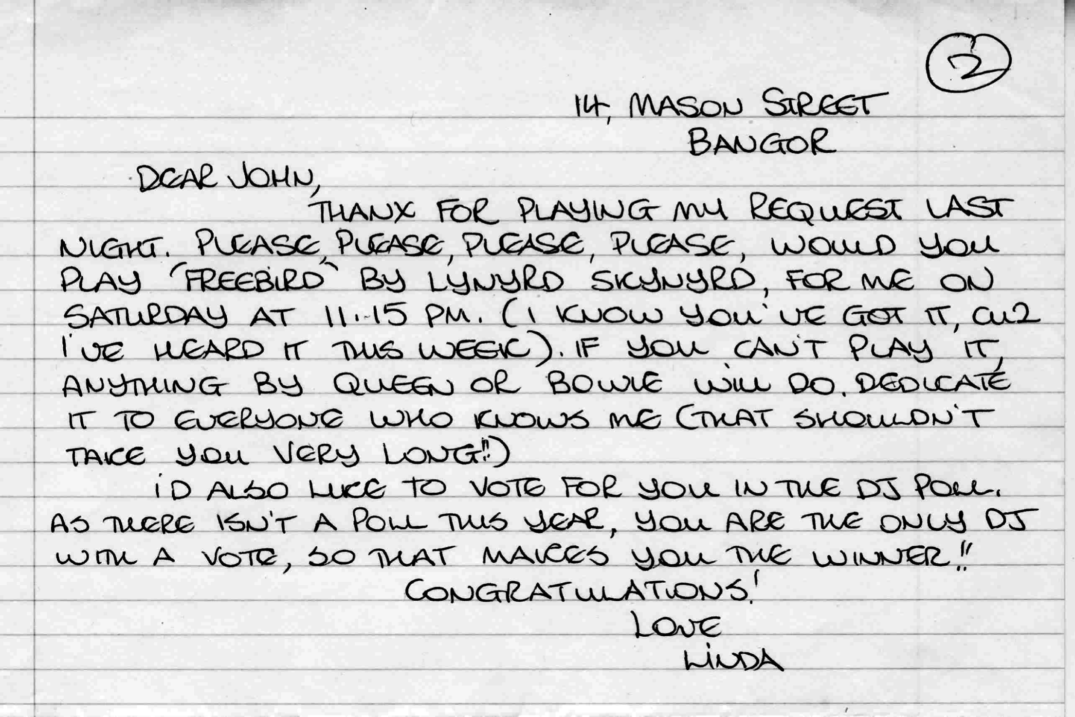 BRBS John Collins 1977 fan club linda
